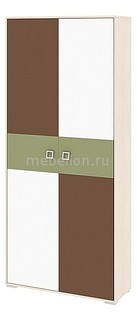 Шкаф платяной Тетрис ПМ-154.18 ясень белладжио/молочный/оливковый/шоколадный Мебель Трия