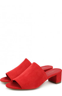 Замшевые мюли на устойчивом каблуке Mansur Gavriel