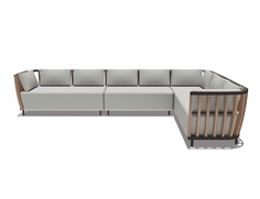 Модульный диван swing (ethimo) серый 375x77x245 см.