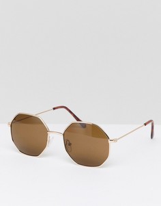 Шестиугольные солнцезащитные очки Jeepers Peepers - Серебряный