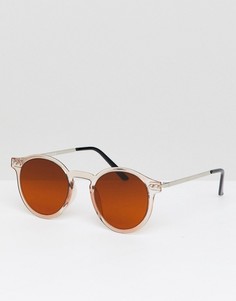 Светло-коричневые круглые солнцезащитные очки Spitfire - Коричневый