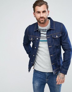 Темно-синяя джинсовая куртка Pull&Bear - Синий Pull&;Bear