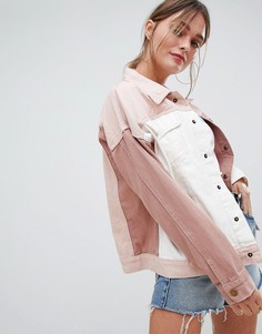 Джинсовая куртка в стиле колор блок PrettyLittleThing - Мульти