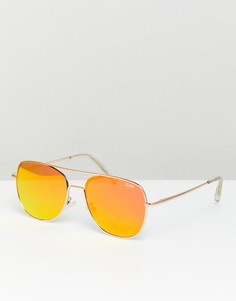 Солнцезащитные очки‑авиаторы Quay Australia running riot - Золотой