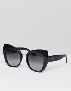 Солнцезащитные очки кошачий глаз Dolce & Gabbana - Черный