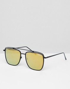 Черные квадратные солнцезащитные очки Quay - Черный