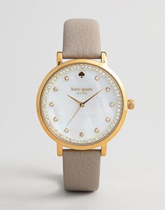 Женские часы с кожаным ремешком Kate Spade Monterey - Серый