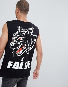 Майка с принтом на спине HNR LDN - Черный Honour