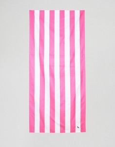Розовое пляжное полотенце в полоску Dock & Bay - Розовый