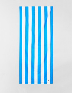 Большое пляжное полотенце синего цвета в полоску Dock & Bay - Синий