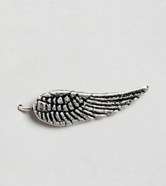 Серебристая серьга в виде крыла Reclaimed Vintage Inspired эксклюзивно для ASOS - Серебряный