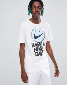 Белая футболка с логотипом и надписью Have a Nice Day Nike 911903-100 - Белый