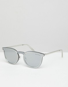 Серебристые круглые солнцезащитные очки Black Phoenix - Серебряный