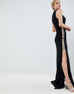 Платье с разрезом сбоку Jovani - Черный