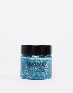 Гель с биоразлагаемыми блестками для тела BOD Mermaid - Синий - Бесцветный