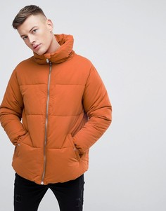 Оранжевая дутая куртка Pull&Bear - Оранжевый Pull&;Bear