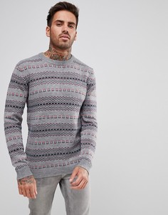 Серый джемпер с узором Pull&Bear - Серый Pull&;Bear