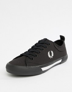 Черные парусиновые кроссовки Fred Perry Horton - Черный