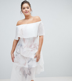 Ярусное платье с принтом Coast Plus Tara - Мульти