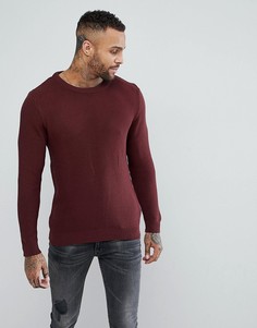 Бордовый джемпер с вафельной текстурой Pull&Bear - Красный Pull&;Bear