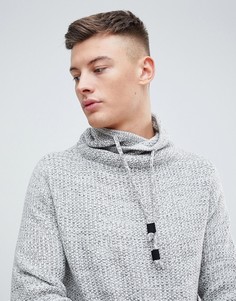 Серый меланжевый джемпер с запахом и воротником Pull&Bear - Светло-бежевый Pull&;Bear