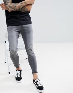 Серые джинсы супероблегающего кроя Pull&Bear - Серый Pull&;Bear