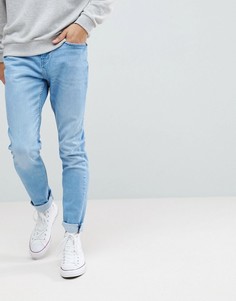 Голубые джинсы слим Pull&Bear - Синий Pull&;Bear