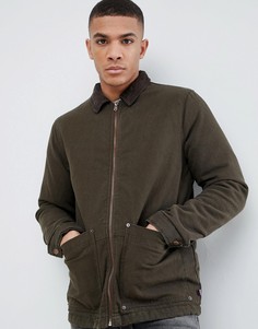 Куртка цвета хаки с вельветовым воротником Pull&Bear - Зеленый Pull&;Bear