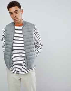 Серый стеганый жилет Pull&Bear - Зеленый Pull&;Bear