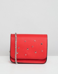 Красная сумка через плечо с заклепками Pull&Bear - Красный Pull&;Bear