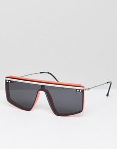 Черно-оранжевые солнцезащитные очки в стиле ретро Spitfire - Черный
