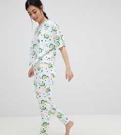 Пижама с футболкой и леггинсами ASOS DESIGN Petite - Мульти