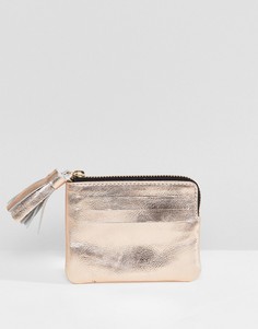 Кожаный кошелек для монет с кисточкой ASOS DESIGN - Медный