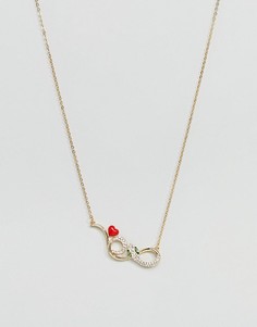 Золотистое ожерелье со змеей Glamorous - Золотой