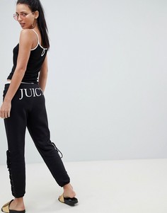 Джоггеры с логотипом и шнуровкой Juicy Couture - Черный