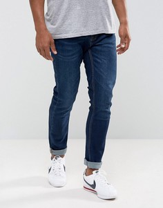 Темно-синие супероблегающие джинсы Pull&Bear - Синий Pull&;Bear
