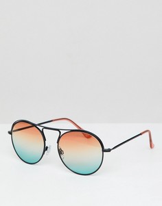 Круглые солнцезащитные очки с градиентными стеклами Jeepers Peepers - Красный
