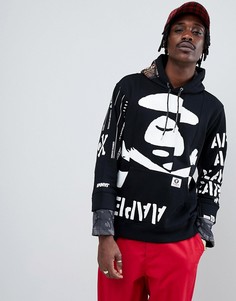 Худи с контрастным принтом AAPE By A Bathing Ape - Черный