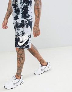 Черные шорты с принтом тай-дай Nike AQ0573-012 - Черный
