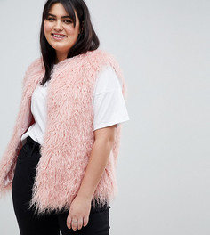 Жилет из искусственного меха ASOS DESIGN Curve - Розовый