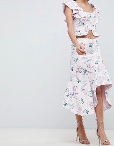 Юбка миди с цветочным принтом Forever - Мульти