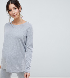 Комбинируемая пижамная футболка с длинными рукавами ASOS DESIGN Maternity - Серый