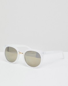 Круглые солнцезащитные очки в белой оправе AJ Morgan - Белый