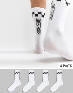 4 пары носков с шахматными вставками SWEET SKTBS - Мульти