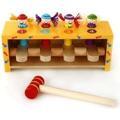 Деревянная игрушка Mapacha с молоточком Прыгающие клоуны (76540)