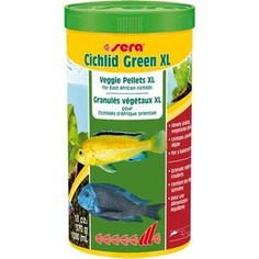 Корм SERA CICHLID GREEN XL Veggie Pellets for East African Cichlids вегетарианские гранулы для восточно-африканских цихлид 1л (370г)