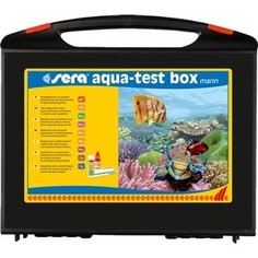 Тест SERA MARIN AQUA-TEST-BOX MARIN набор тестов для определения содержания pH, KH, NO2/NO3, NH4/NH3, PO4, Cu, Ca в морской воде