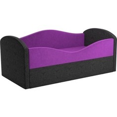 Детская кровать АртМебель Сказка вельвет фиолетово-черный