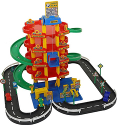 Игровой набор Wader Паркинг 5-уровневый с дорогой и автомобилями