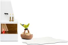 Набор мебели для домика Lundby Камин с декором